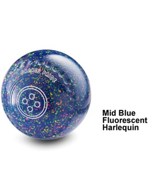 Drakes Pride Gripped Bowls Professional - Mid Blue Fluo Harlequin
