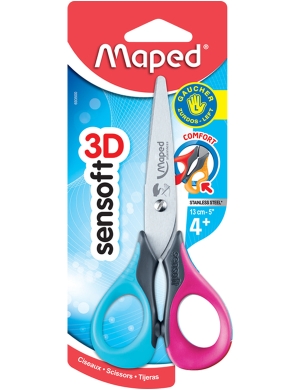 Maped Sensoft 3D LH Scissors 13cm - Blue/Pink
