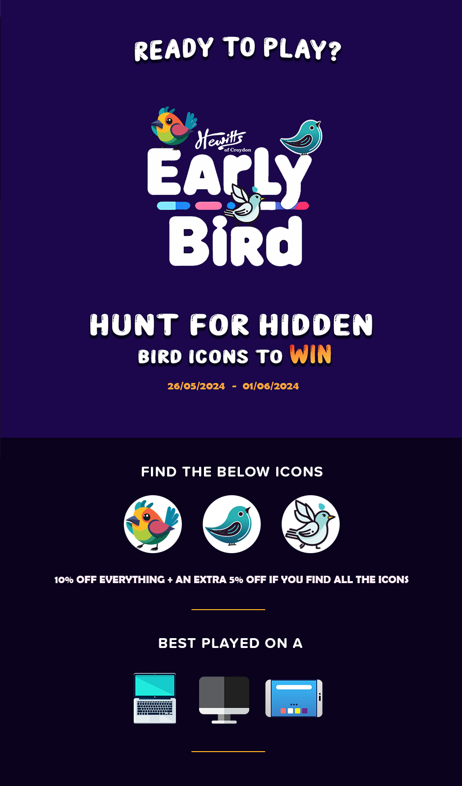 EARLY BIRD DISCOUNT EVENT - 2024