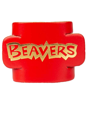 Beaver Scouts Leather Woggle - Red