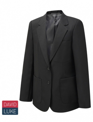 David Luke Girls Eco Premier Blazer Long Fit - Black