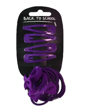 Bow Clips & Bobbles - Purple