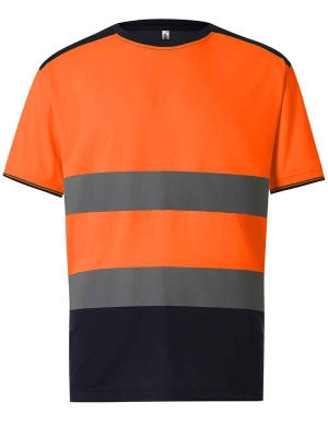 Yoko Hi-Vis Two-Tone T-Shirt YK013 - Orange